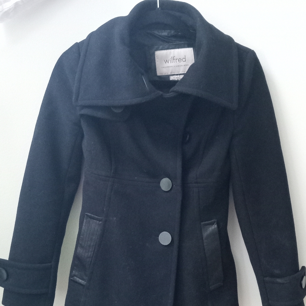 Wilfred Cashmere and Wool Black Jacket in Size XXS
